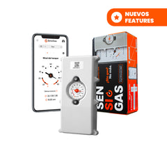 SensiGas | Dúo de Medidor Inalámbrico y App para Tanque Estacionario de Gas LP de hasta 1,000 Litros