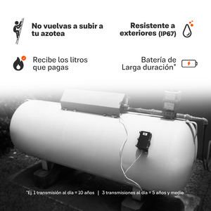 SensiGas Plus | Medidor Inalámbrico para Tanque Estacionario de Gas LP de hasta 5,000 litros