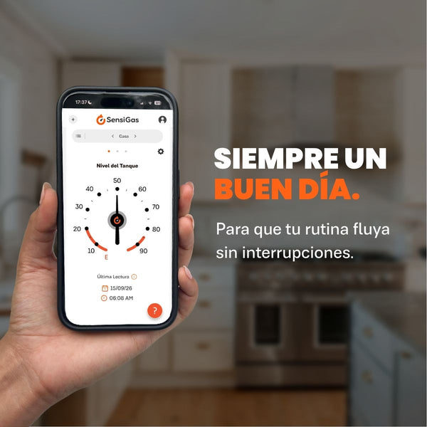 SensiGas | Dúo de Medidor Inalámbrico y App para Tanque Estacionario de Gas LP de hasta 1,000 Litros