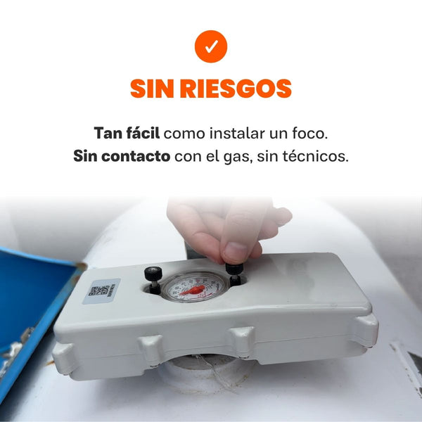 SensiGas | Dúo de Medidor Inalámbrico y App para Tanque Estacionario de Gas LP de hasta 1,000 Litros